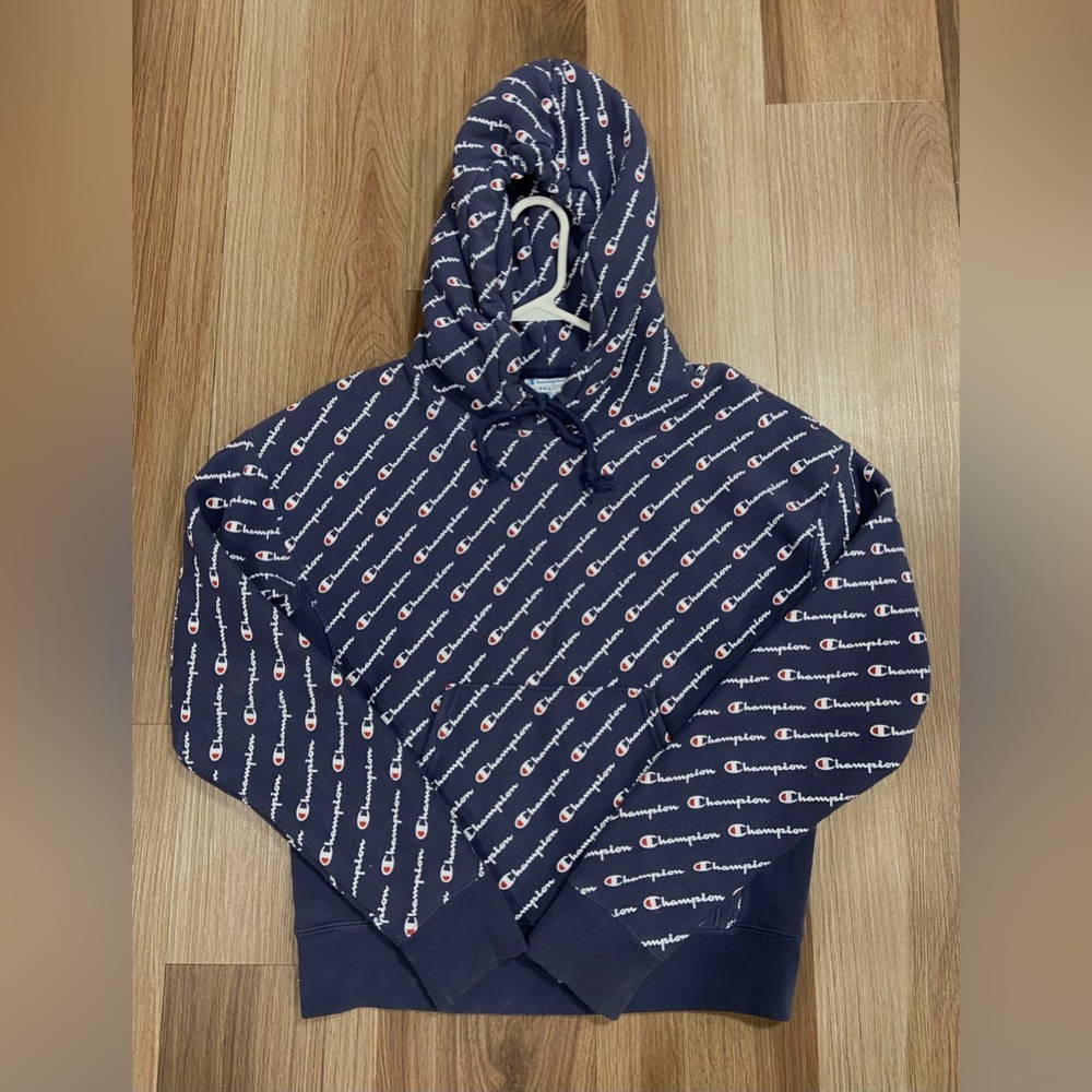 Champion Reverse Weave All Over Logo Hoodie